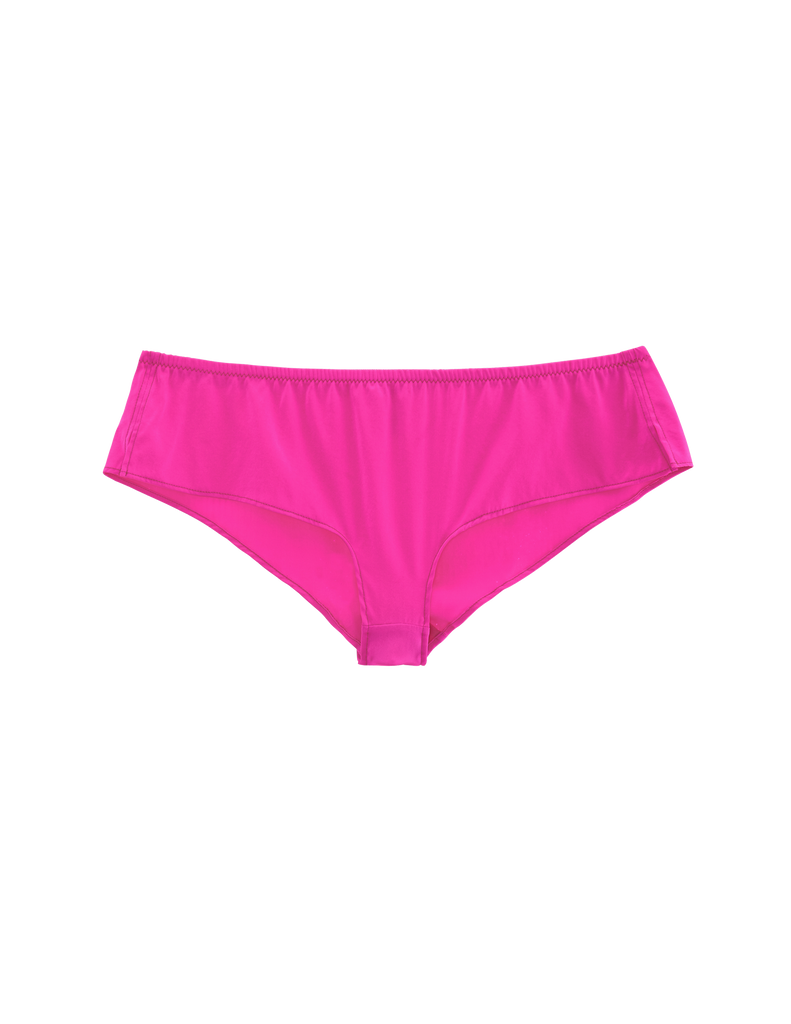 Flat of pink silk short