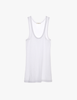 Flat of white cotton tank top