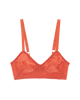 flat of orange lace bra