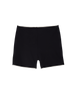 Black swim short with white piping